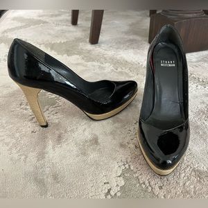 Stuart Weitzman Patent Leather Woven Platform Pumps Size 8